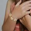 14k Yellow Gold Plated Forever Heart Toddler Bracelet, Adjustable in Length, 1-6yrs