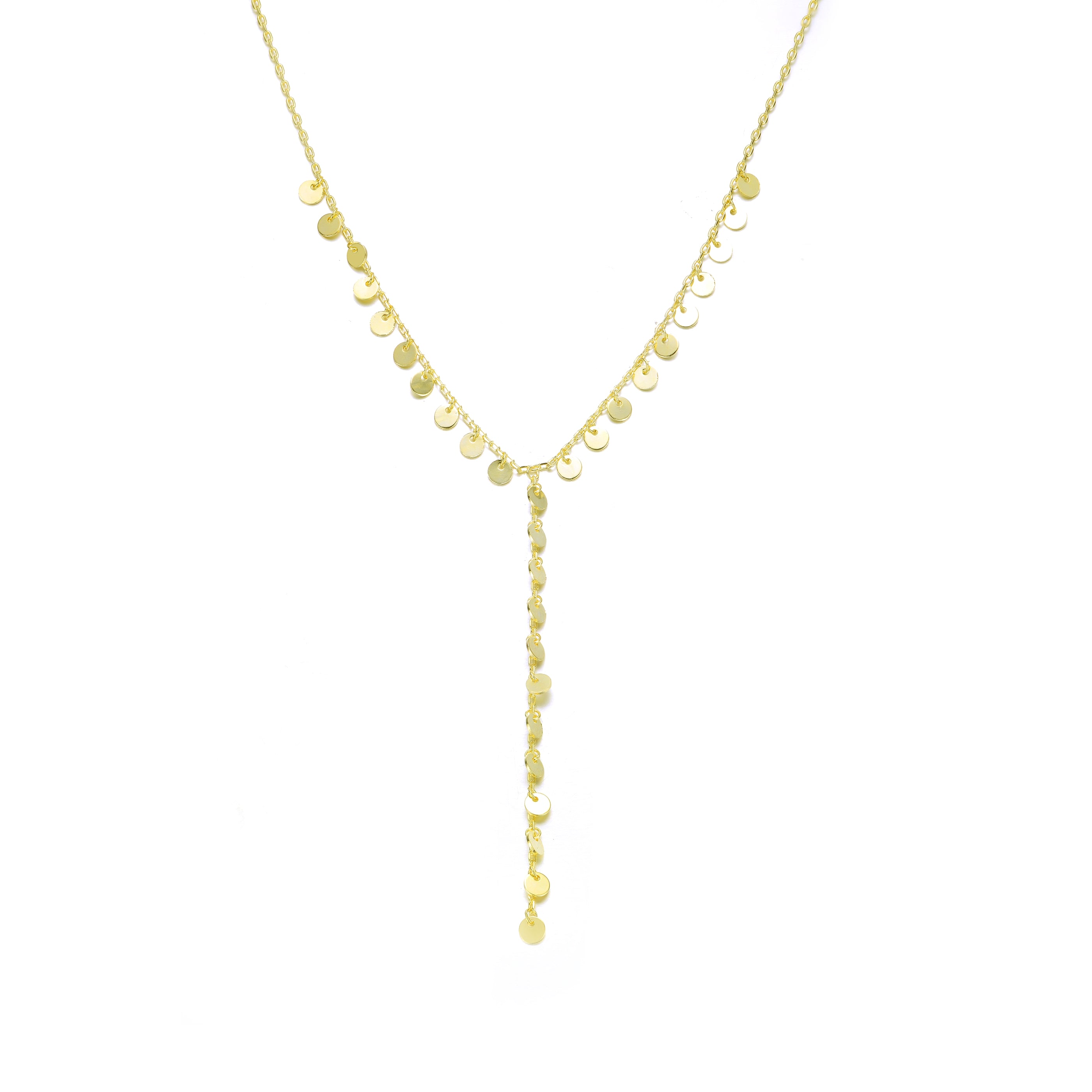14K Gold Plated "Y" Neck Necklace
