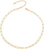 14k Gold Plated Cable Link Chain Necklace