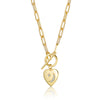 RG 14k Gold Plated Cubic Zirconia Charm Necklace