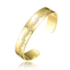 Rg Gold Plated With Cubic Zirconias Zig-zag Cuff Bracelet