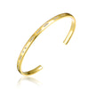 Rg 14k Gold Plated Cubic Zirconia Cuff Bracelet