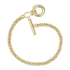 Rg 14k Gold Plated Cubic Zirconia Chain Bracelet
