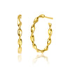 Rg 14k Gold Plated Open Hoop Earrings