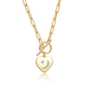 RG 14k Gold Plated Cubic Zirconia Charm Necklace