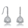 Ra White Gold Plated Clear Cubic Zirconia Drop Earrings