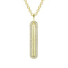 14k Gold Plated Cubic Zirconia Long Pendant Necklace