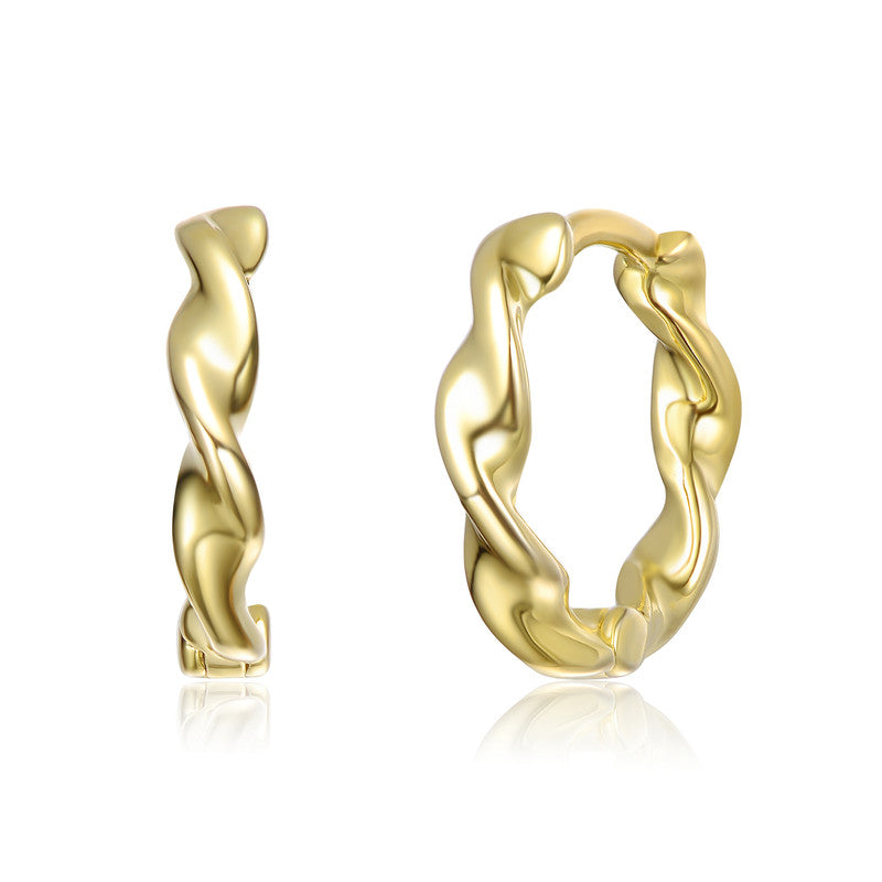Kids 14K Gold Plated Twirled Hoop Earrings – Rachel Glauber