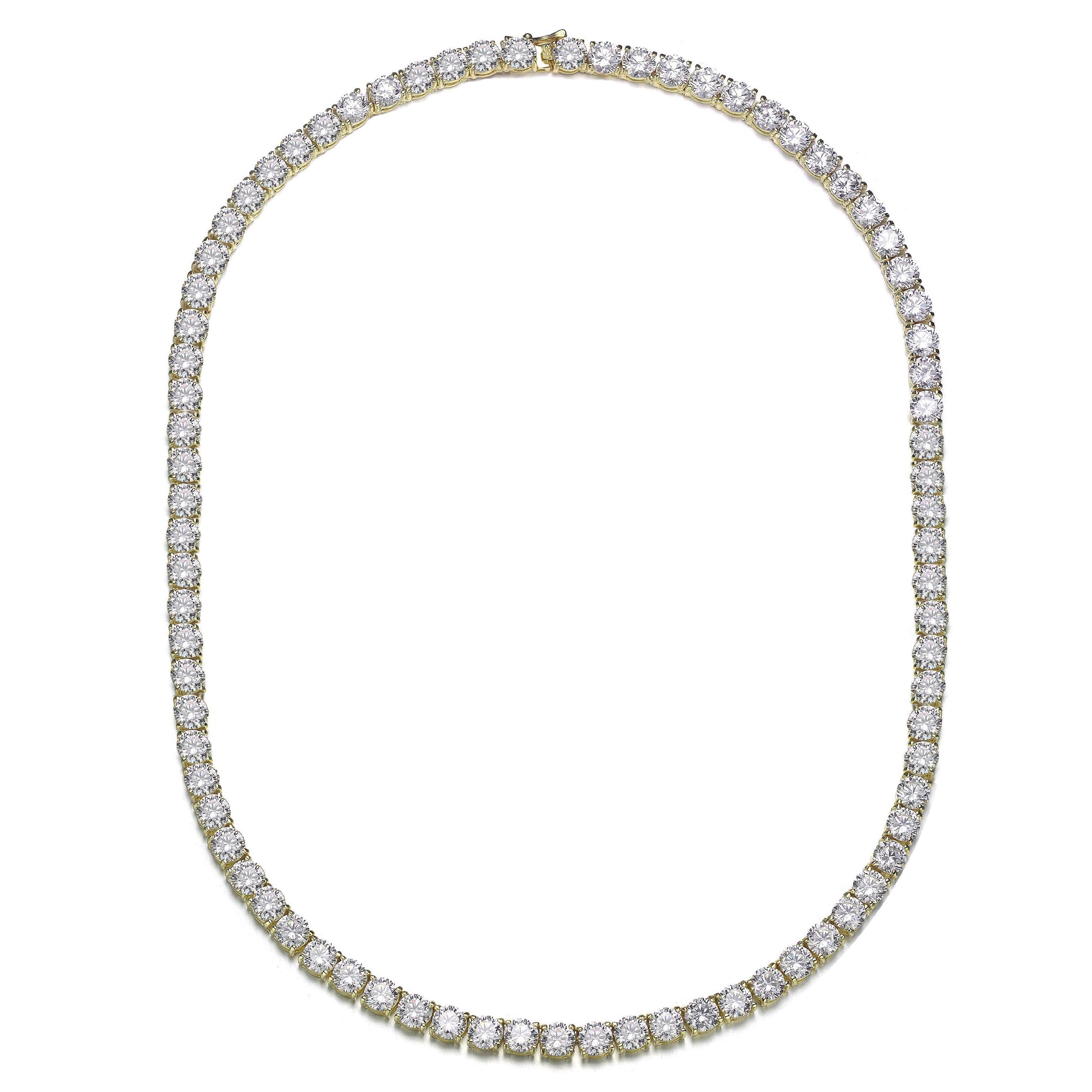 Clear Round 4mm Cubic Zirconia Tennis Necklace – Rachel Glauber