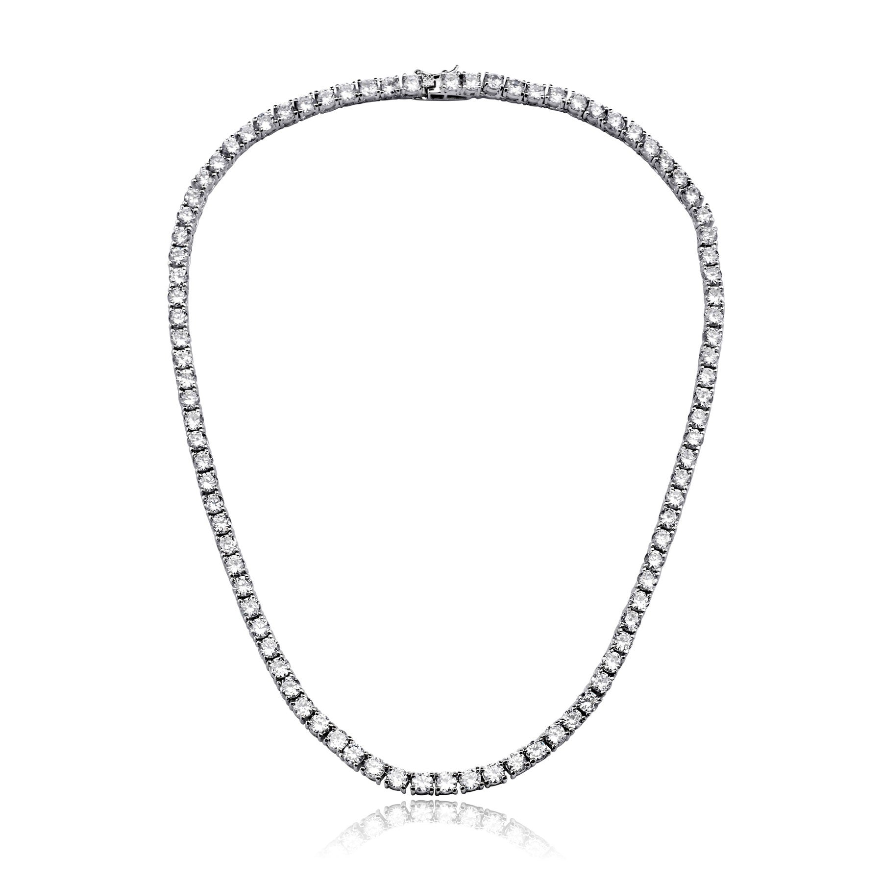 Cubic Zirconia 3MM Tennis Necklace – Rachel Glauber