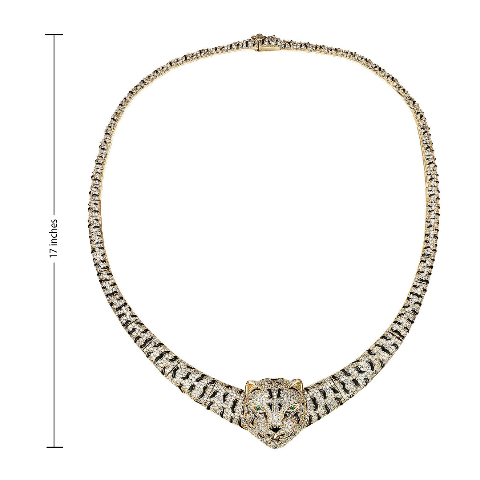 14K Gold-Plated Cubic Zirconia Leopard Necklace – Rachel Glauber