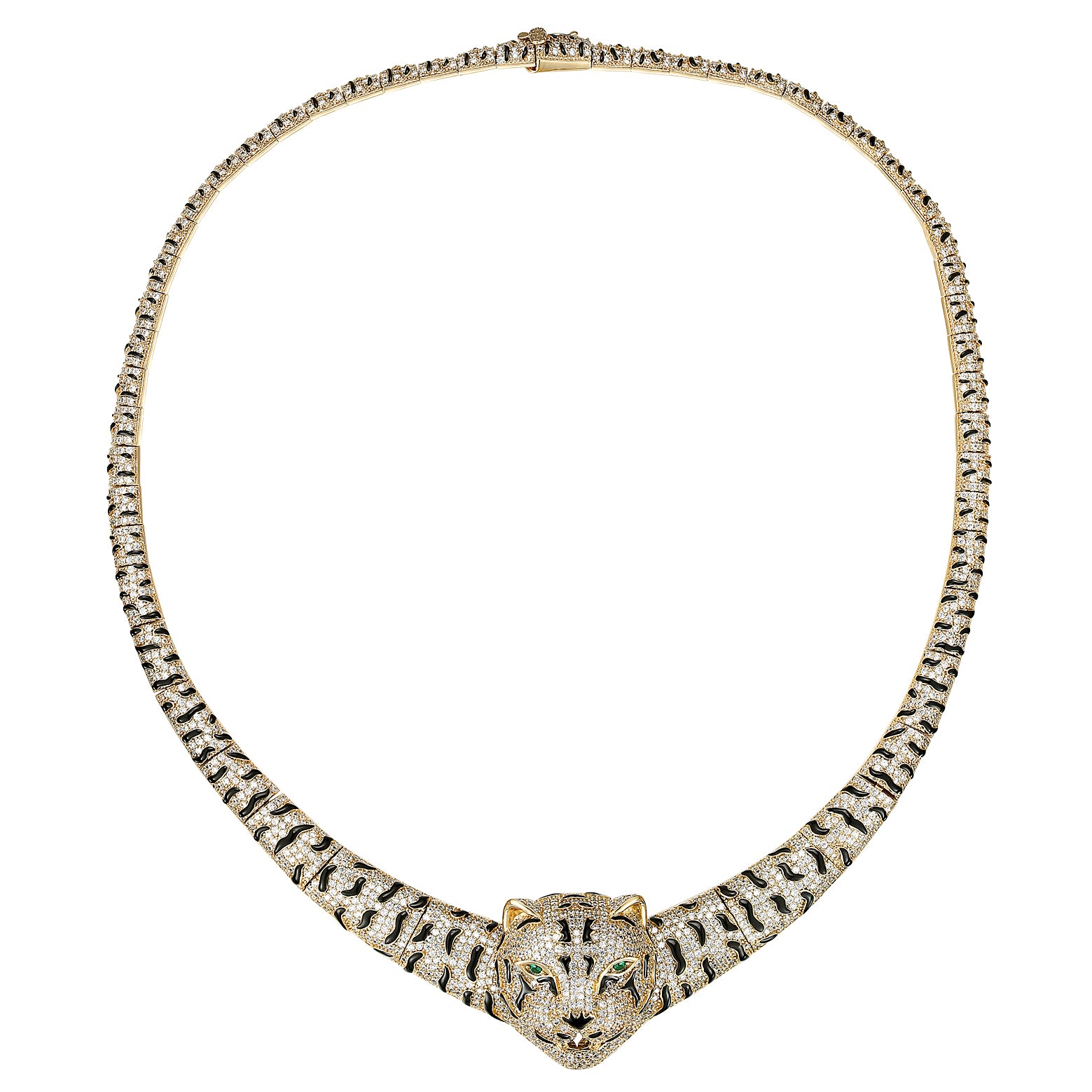 14K Gold-Plated Cubic Zirconia Leopard Necklace – Rachel Glauber
