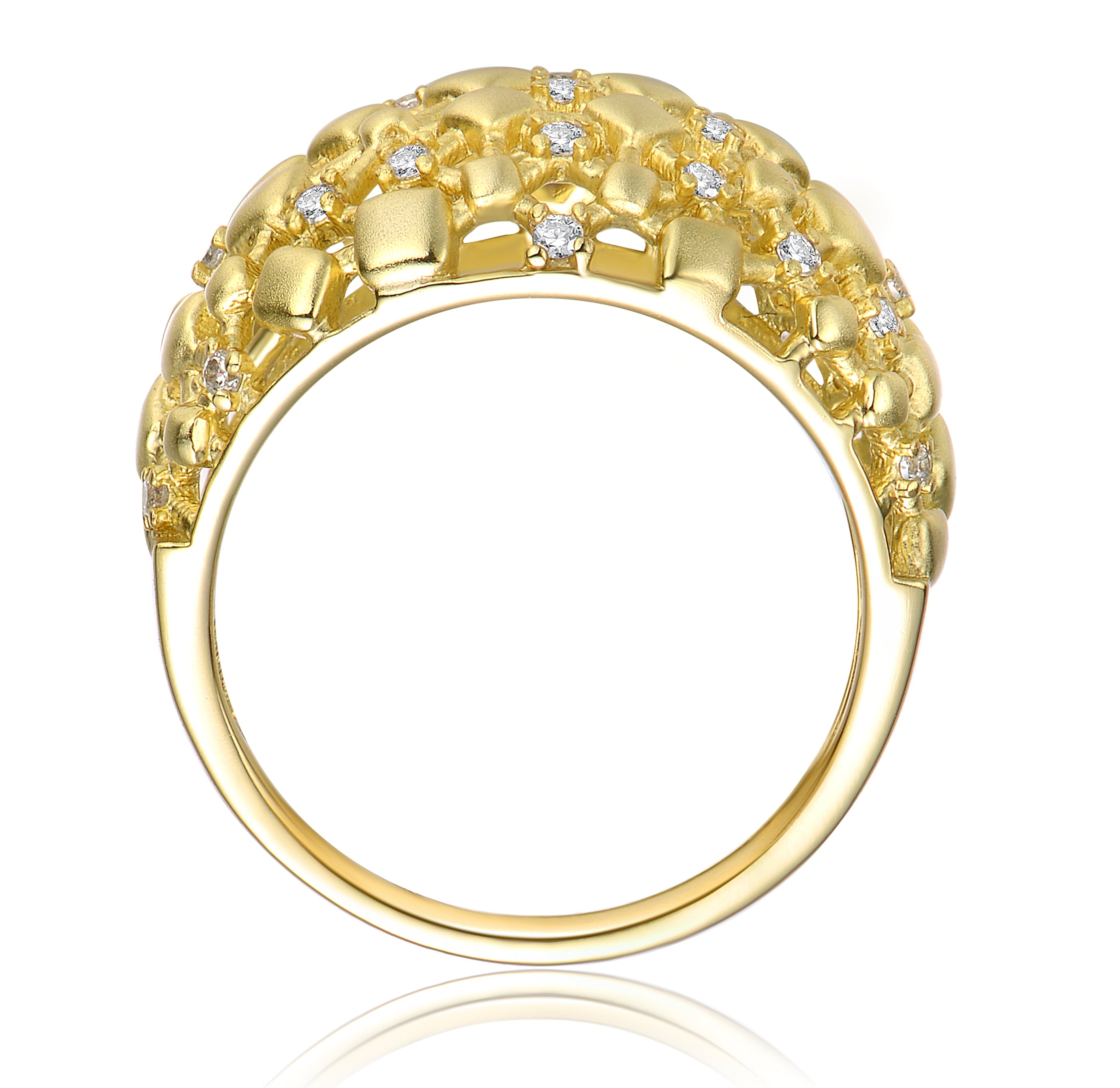 cesoi＊2Finger Crystal Ring Gold 2Finger Crystal Ring Gold | C'esoi