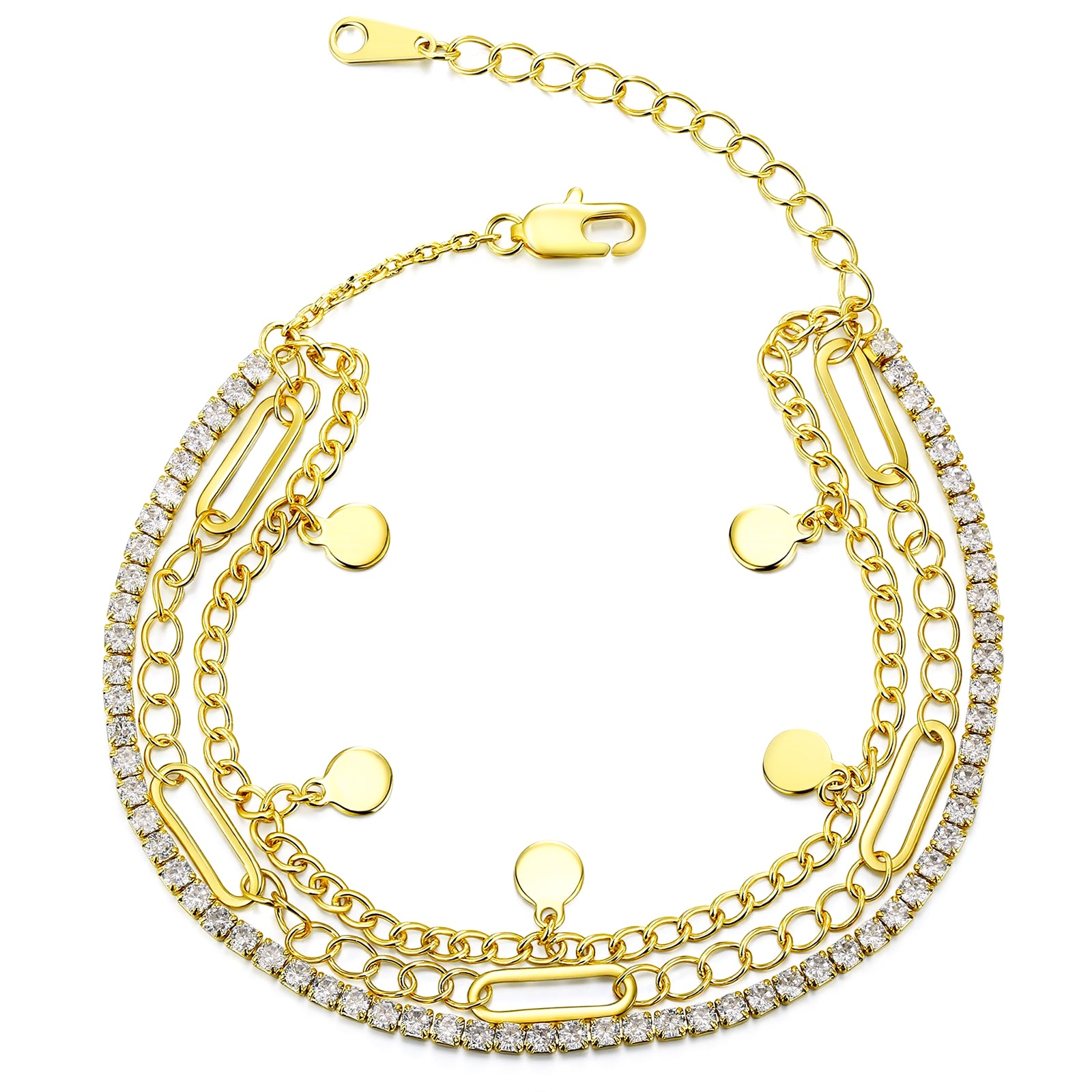 Nova Triple-Row Glimmer Link Bracelet – Rachel Glauber