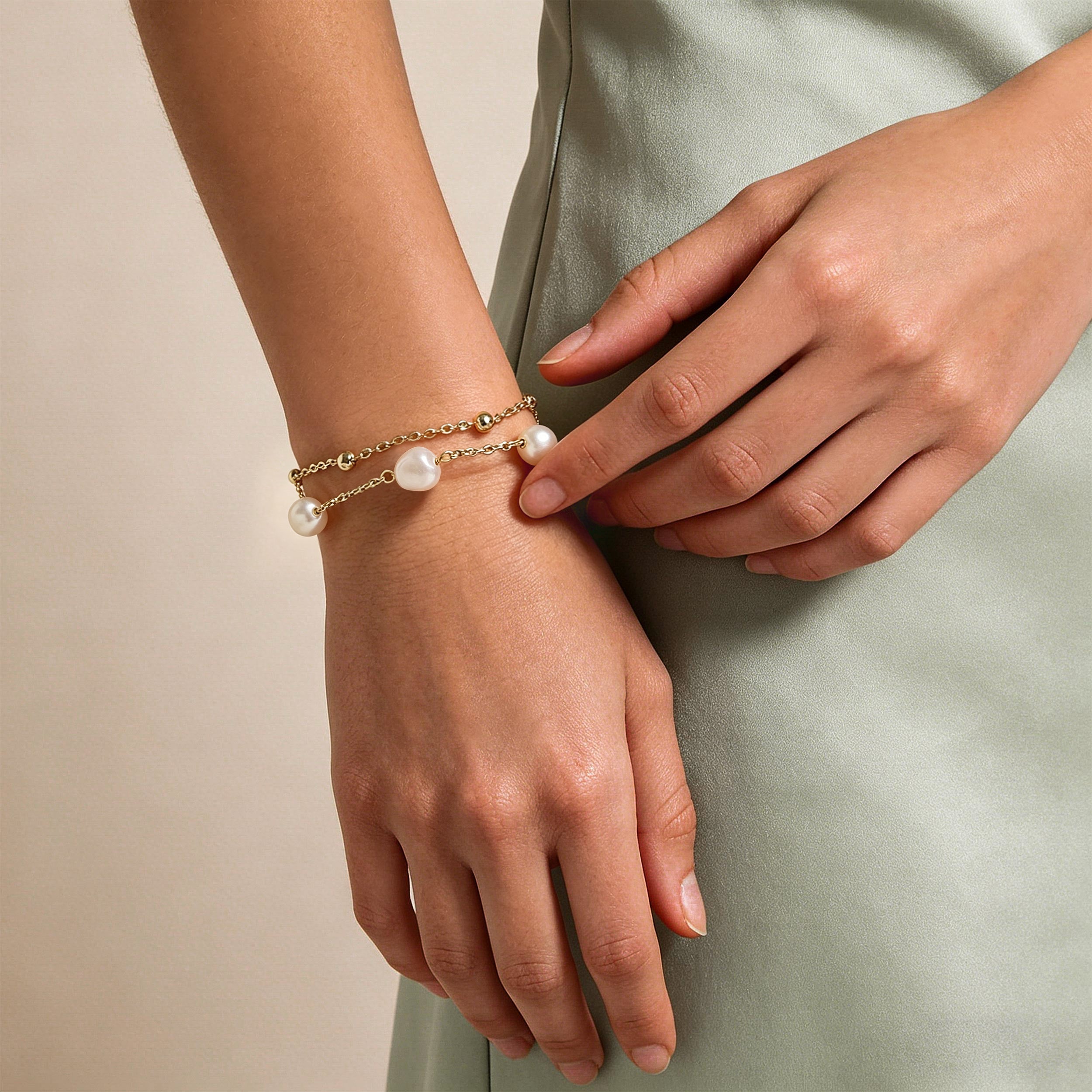 Lyra Radiant Multi-Layer Pearl Bracelet – Rachel Glauber